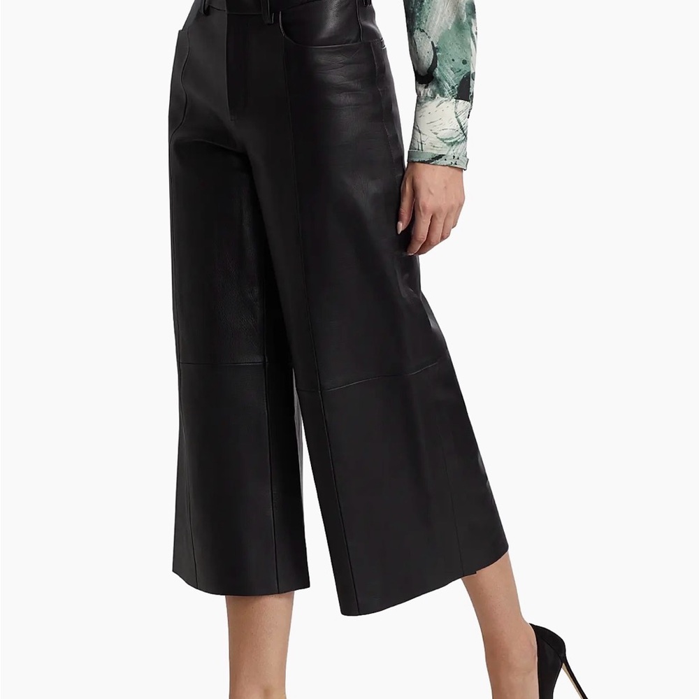 Jason Wu Collection Women's Black faux leather crop Pants